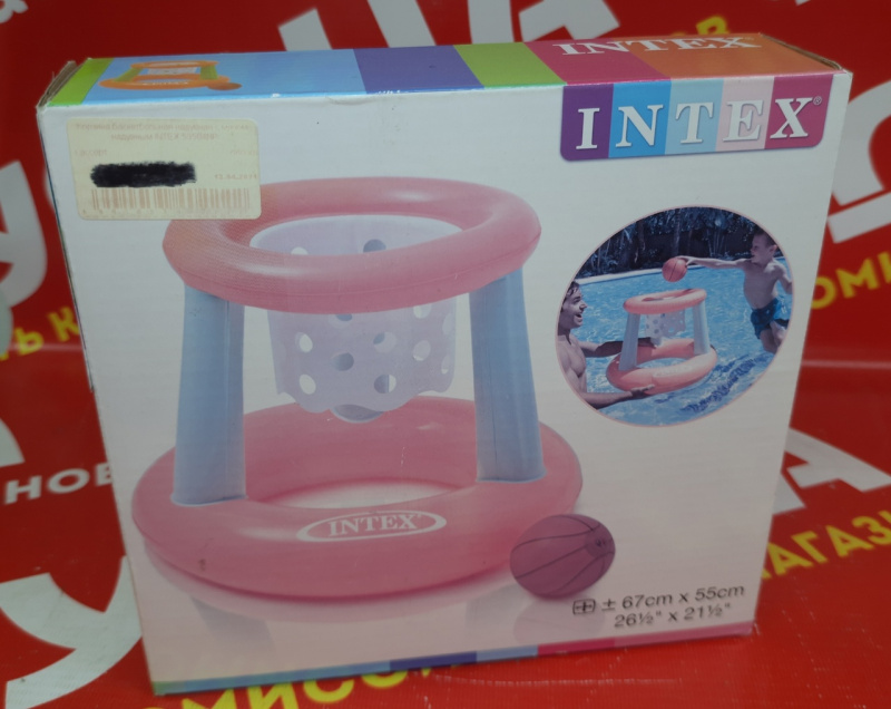 Корзина баскетбольная надувная с мячом надувным INTEX - -
